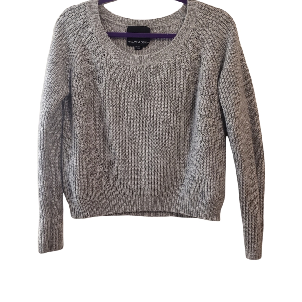 gray crop  sweater